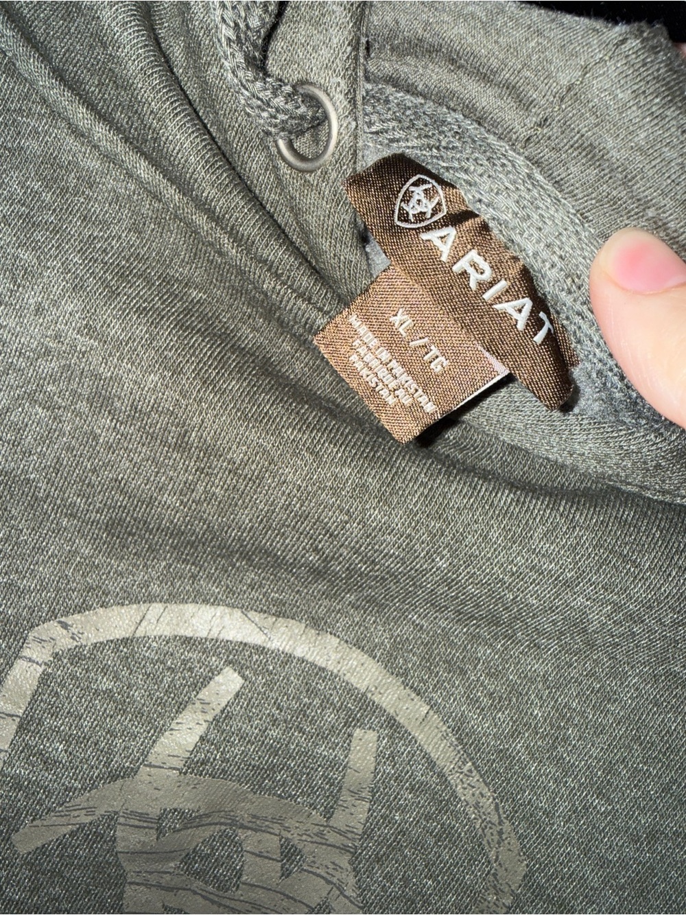 Ariat Men's Olive Green Crewneck Sweatshirt with Logo